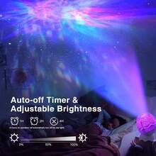 1pc Starry Projection Lamp (Star & Galaxy Projector) With Remote Control, White Noise Speaker And 16-Color Led Night Light For Children'S & Adults' Game Room, Home Theater Ceiling, Room Decoration. Suitable For Adult Home Theater, Parties And Living Room Decoration. - White - View 8