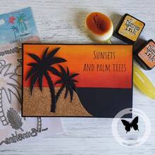 1 件海邊椰子樹,碳鋼金屬壓花切紙刀片模具,清新微風,diy 剪貼簿相簿裝飾壓花工具 - 銀色 - 查看 4