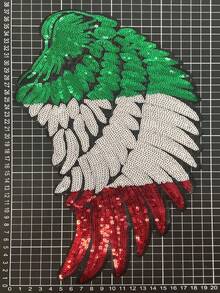 1 par Parche de Lentejuela Termoadhesivo Para Ropa Con Diseño de Alas - Multicolor - Ver 3
