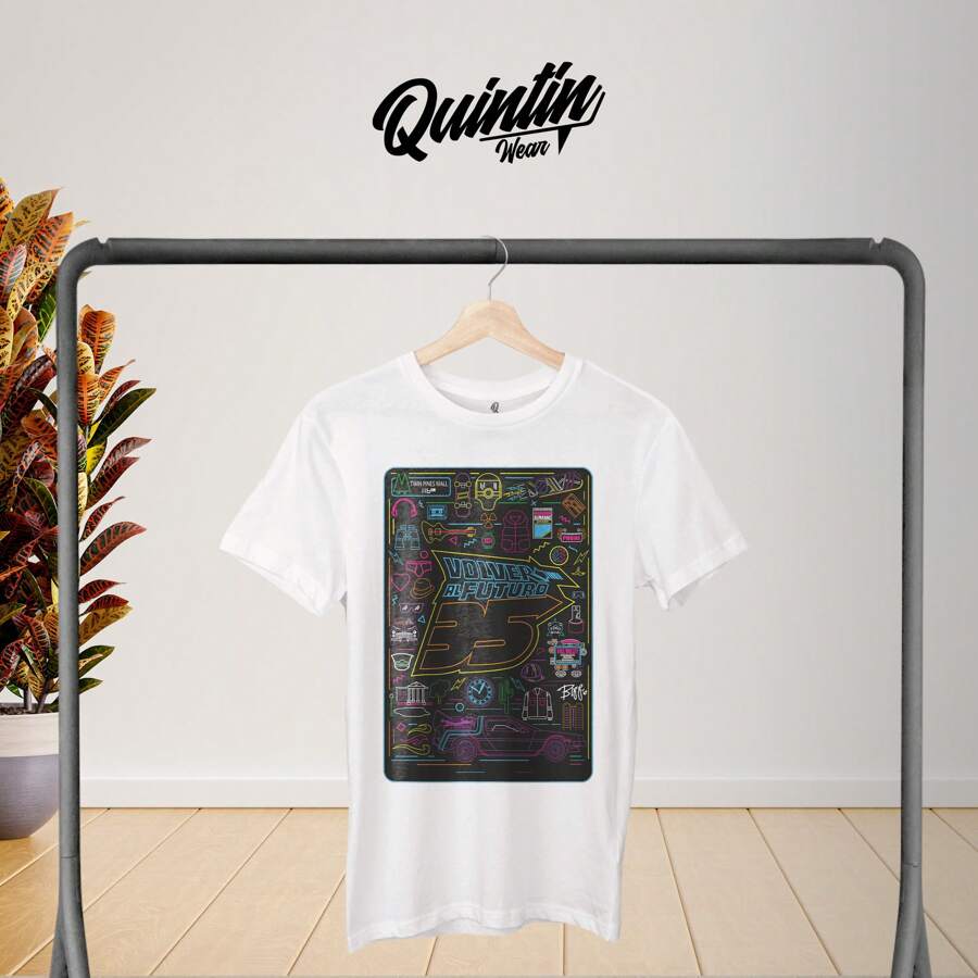 Playera PREMIUM 100% algodón peinado con estampado - Blanco - Ver 1