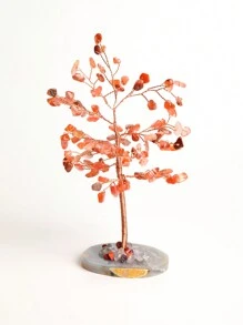 1入組水晶樹，水晶石天然靈氣水晶寶石七輪調和水晶，搖錢樹，家居辦公桌水晶裝飾寶石能量裝飾靈氣幸運水晶禮品家居裝飾仿真植物造型 - 水晶樹 - 查看 11