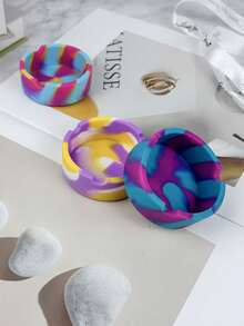 1入創意家用矽膠煙灰缸,可高溫防摔且易於清潔煙杯模具男士家用煙灰缸 - 混色5 - 查看 7