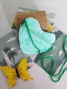 A Sequined Lanyard Bag, Love Small Purse, Children's Creative Crossbody Bag, Coin Purse, Mini Small Shoulder Bag Valentines - Green - View 3