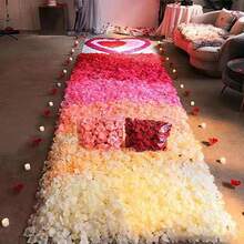 1pack(1000pcs)Simulation Rose Petals, Non-Woven Fabric Petals For Wedding Celebration Decoration - Yellow - View 5