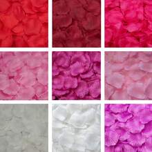 1pack(1000pcs)Simulation Rose Petals, Non-Woven Fabric Petals For Wedding Celebration Decoration - Yellow - View 3