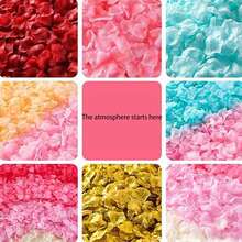 1pack(1000pcs)Simulation Rose Petals, Non-Woven Fabric Petals For Wedding Celebration Decoration - Yellow - View 4