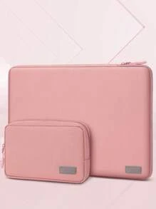 13-16 英寸笔记本电脑内胆包保护套适用于 Macbook Air/Pro 13-15.6 M1/M2 2012-2023 14-15.6 HP 笔记本 13.5 Surface 笔记本电脑防震防水包带配件袋 - 粉色的 - 查看 1