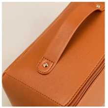 Túi đựng đồ du lịch, Túi đựng đồ trang điểm, Túi đựng mỹ phẩm, Túi đựng đồ đi nghỉ, Túi đựng đồ trang điểm dung tích lớn, Đựng son môi, Cọ, Chăm sóc da, Điện thoại di động, Tiền xu, Đồ dùng nhỏ, Dùng cho gia đình, Quà tặng, Kỳ nghỉ và Lễ hội Halloween Giáng sinh Đa chức năng - màu nâu - Xem 1