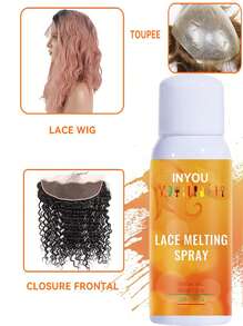 Lace Melting and Holding Spray 120ml, Extreme hold Fast Drying No Residue, Strong Natural Finishing Hold with Control for Hairpiece Closure & Frontal & Toupee Systems Transparent Washable - 120ml - View 3