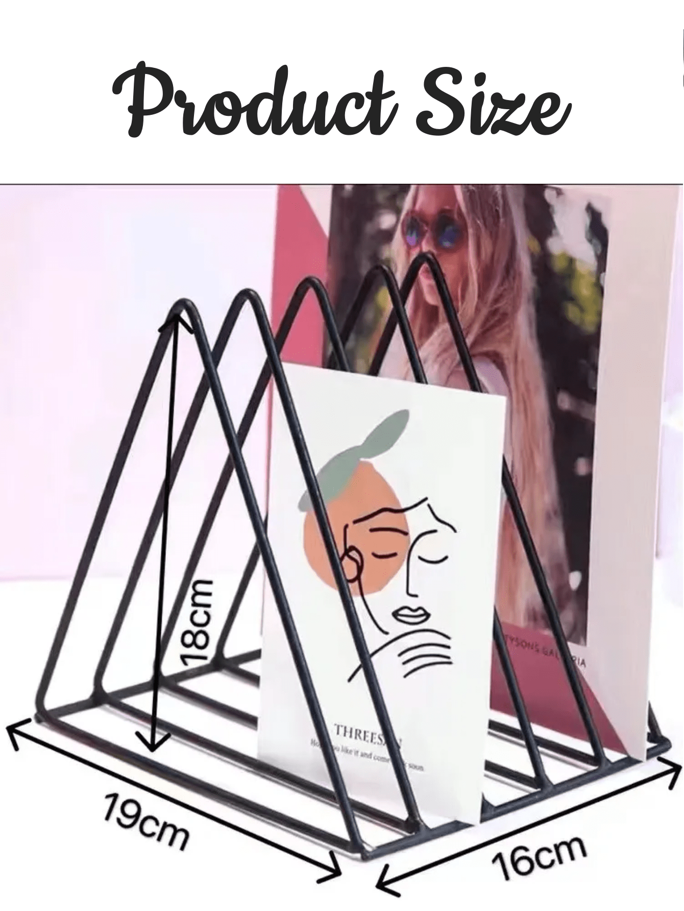 1 Piece File Storage Rack, Triangular File Folder Rack And Magazine