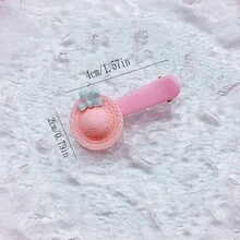 10入組可愛亮彩丙烯酸樹脂兒童髮夾，隨機風格（水果、動物、鱷魚髮夾），適合日常穿著和節日用途，是理想的禮品 - 彩色 - 查看 3