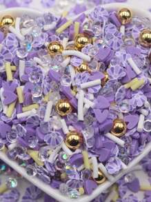 20g/pedaço Fatias De Argila Polimérica Com Tema De Dia Dos Namorados - Coração, Casca, Doce, Mistura De Sorvete Para Criação De Joias Diy - Com Pérola Falsa Para Preenchimento