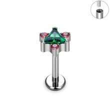G23鈦內螺紋cz釘穿刺飾品,用於隆鼻/鼻環/耳環等部位,適用於女性男性 - G23 鈦耳環耳環 - 查看 2