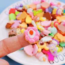 30入組隨機混色多彩樹脂魅力珠子 - 非常適合diy珠寶製作,奶油凝膠手機殼裝飾,鞋子裝飾配件,多種風格 - 彩色 - 查看 4
