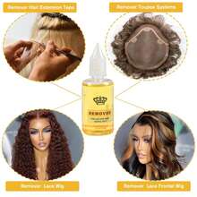 2入組前方蕾絲假髮膠和蕾絲膠去除套裝,無痕防水替換髮粘合劑 - 顏色 - 查看 8