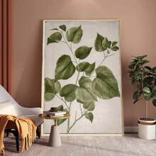 1 Stück Vintage Farn Wandkunst neutrales botanisches Poster und Muster Pfingstrose Bauernhaus Leinwand Gemälde Dekoration Heim Wandbild dekorative Kunst ungerahmt - Verschiedenfarbig - Übersicht 2