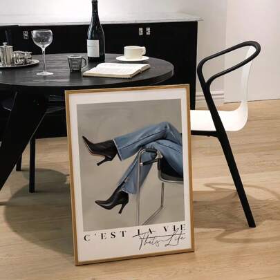 1 件時尚海報印刷品、優雅藝術印刷品、插圖、時尚美學牆面裝飾、帆布藝術、牆壁藝術繪畫帆布牆藝術客廳海報、臥室繪畫無框