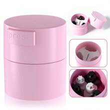 1pc Eyelash Glue Storage Container, Pink Sealing Extension Eyelash Glue Jar Storage Tank With Bottom Sealed Adhesive Stand Activated Storage For Eyelash Extension (Pink) - Pink - View 1