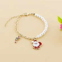 3 件裝時尚聖誕手鍊,人造珍珠珠手鍊,適合女士,聖誕禮物 - SD060 - 查看 6