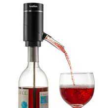 Ivation Electric Wine Aerator And Dispenser | Rechargeable Automatic Wine Pourer With Touch Button Control, Precision Spout, On/Off Aeration, Extension Tube And Micro USB Cable, Electric Wine Dispenser | Just Press To Pour! - 黑色 - 查看 9
