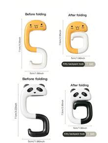 2入組桌邊背包掛鉤整理器,方便安裝、可拆卸,辦公室桌邊袋子支架 - 彩色 - 查看 8