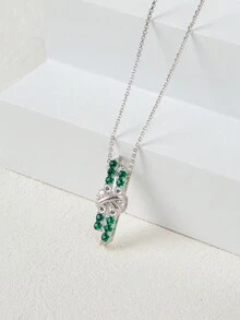 Cici Color 1條s925鍍銠古董飾墜項鍊,適用於女性婚禮派對禮物珠寶首飾 - 銀色 - 查看 1