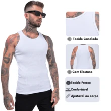 Men Tank Tops - Xám - Xem 4