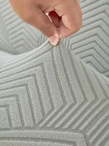 1 pieza Funda de sofá cama acolchada y gruesa de jacquard sin brazos, funda de sofá cama plegable, funda de asiento de autocaravana, protector de sofá sin brazos de fibra de poliéster de cobertura total elástica, extraíble y lavable, para todas las estaciones - Gris Claro - Ver 2