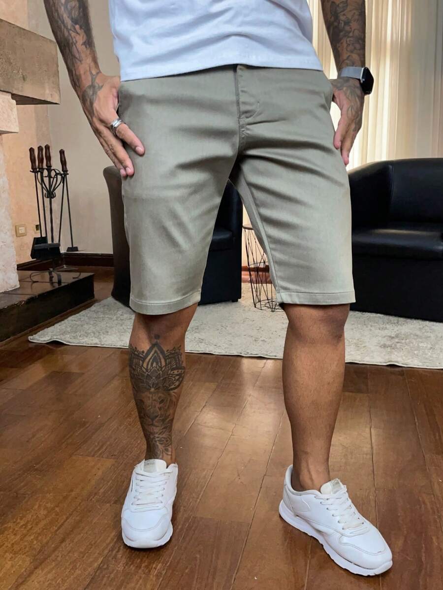 Men Shorts - Khaki - View 1