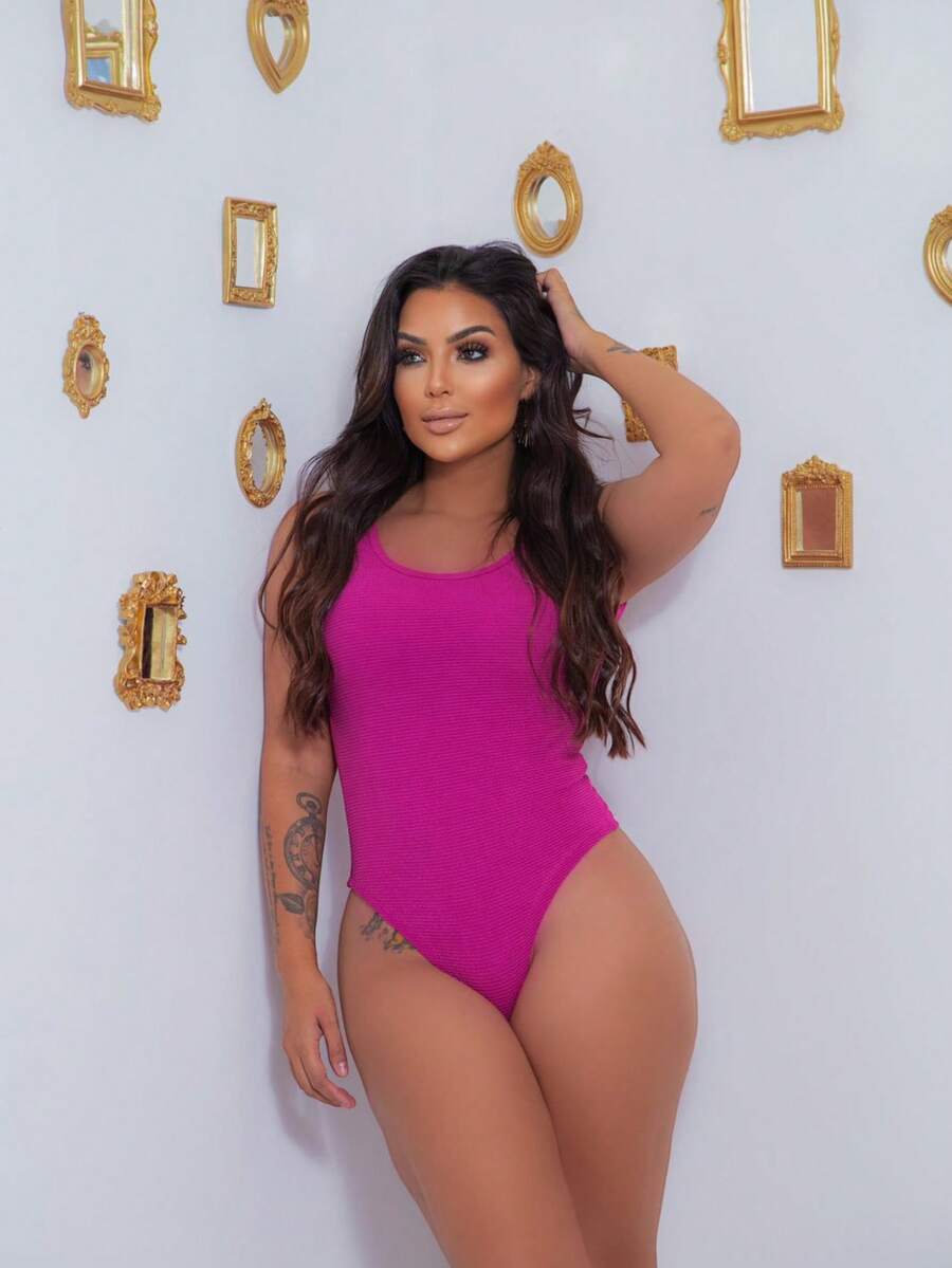 Women Bodysuits - Màu Hoa hồng đỏ - Xem 1