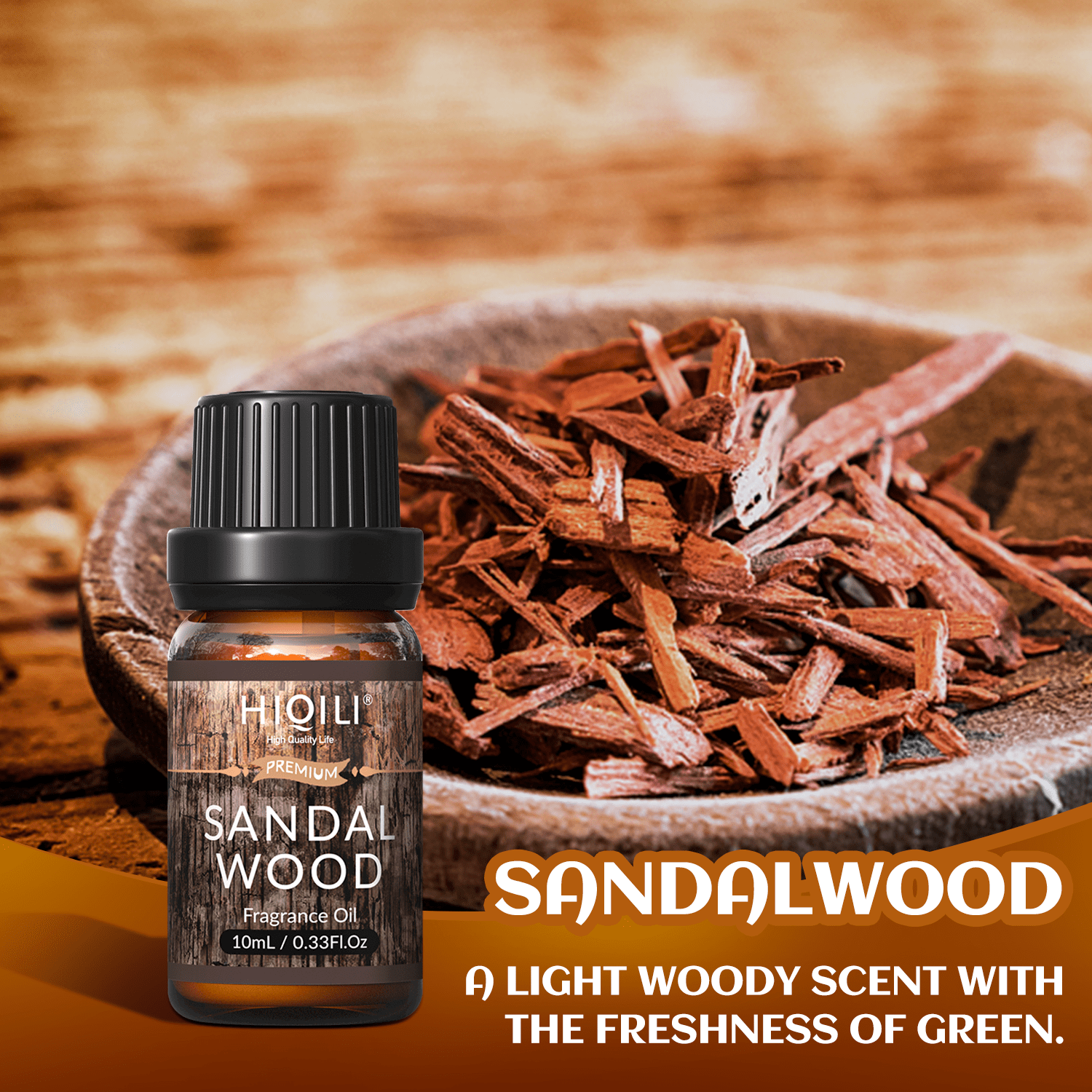 HIQILI MENS Fragrance Oil L Set 6PCS *10ML Premium Sandalwood Coffee