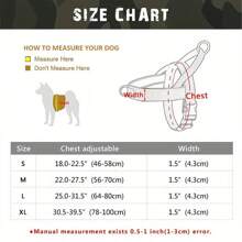 1件尼龍狗胸掛式背帶馬甲式項圈寵物背帶教練寵物外套,適用於狗 - 黑色 - 查看 2