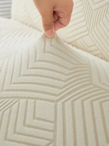 1 件無扶手沙發床套,彈性聚酯纖維沙發套,可拆開清洗,四季皆宜 - 米色 - 查看 4