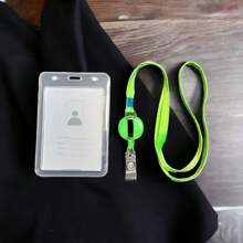 Porta gafete con yoyo retráctil para tarjeta de identificación con acollador  multifunción - Multicolor - Ver 2