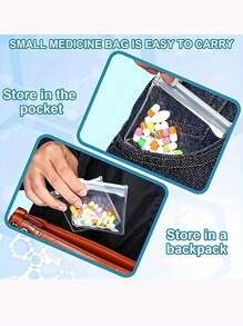 5/10/15/20 Cái Túi đựng thuốc du lịch Túi có khóa kéo, Baggies có thể tái sử dụng, Túi nhựa trong tự niêm phong Túi đựng thuốc du lịch có khóa trượt cho thuốc sắp xếp du lịch và các vật dụng nhỏ, Đồ dùng du lịch cần thiết (Chỉ có túi, không bao gồm các phụ kiện bên trong)( 7,6*7cm/2,99*2,76in) - Trong sáng - Xem 6