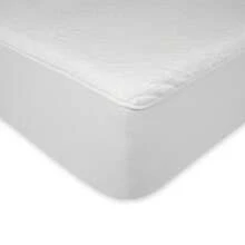 Protector de Colchón King Size Impermeable Tela Suave, Micrplush, Hipoalergénico, Antiácaros, Suave, no genera calor. - Blanco - Ver 2