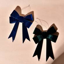 2 件/組簡約風格蝴蝶結裝飾配件適用於花環鈴、家居、走廊、辦公室、庭院裝飾、節日裝飾 - 寶藍色 - 查看 5