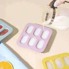 迷你6格嬰兒矽膠食品補充模具和冰箱盤diy嬰兒食品餵養工具 - 藍色 - 查看 7