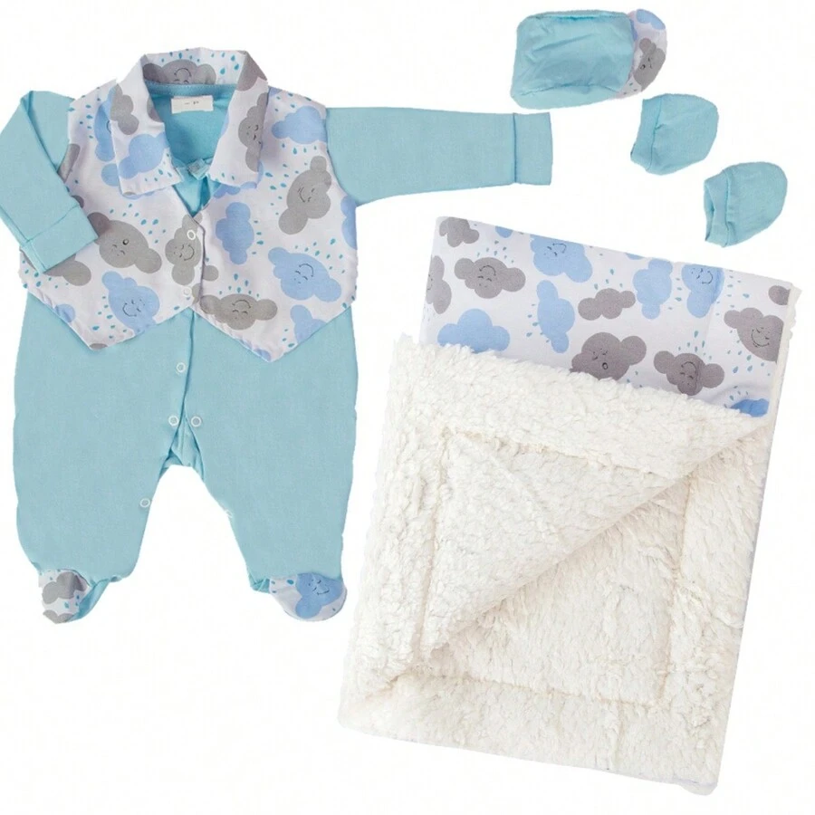 Baby Swaddling Blankets - 藍色 - 查看 1