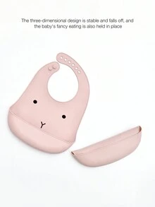 2 包婴幼儿硅胶防水防漏防尘围兜（男孩和女孩适用） - 彩色 - 查看 2