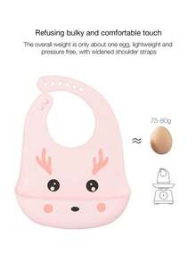 2 包婴幼儿硅胶防水防漏防尘围兜（男孩和女孩适用） - 彩色 - 查看 6