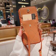 Apple Iphone 15 Promax 手機殼、15 Plus 保護殼、14 Promax 斜背包、13 Promax 卡皮夾、12 女士時尚手提包、11 Promax 簡約手提包、防震防丟失手機殼帶手腕/頸帶、pu 皮革圖案、高端、多功能 - 黑色 - 查看 9