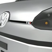 Emblema Letreiro TSI Adesivo Dianteira Linha VW UP - Preto - Visão 3