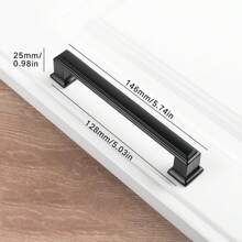 1入組啞黑廚房櫥櫃把手,櫥櫃抽屜手柄,化妝櫃拉手,適用於櫥櫃抽屜把手 - 黑色 - 查看 8