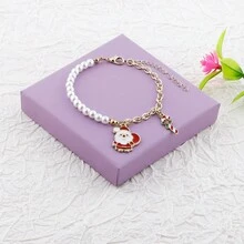 3 件裝時尚聖誕手鍊,人造珍珠珠手鍊,適合女士,聖誕禮物 - SD060 - 查看 8