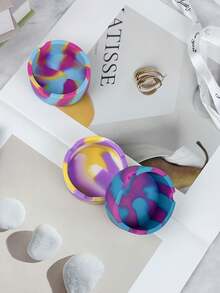 1入創意家用矽膠煙灰缸,可高溫防摔且易於清潔煙杯模具男士家用煙灰缸 - 混色5 - 查看 2