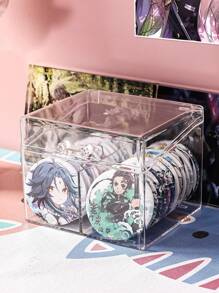 1入組帶有蓋子和防塵設計的卡片收納盒 - 無色 - 查看 1