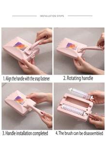 1pc Household Double Rollers Carpet Cleaning And Clothes Lint Removing Hair And Dust Removal Brush Multifunctional Cleaner