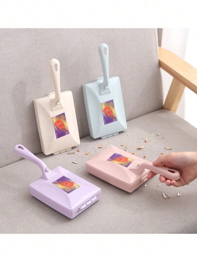 1pc Household Double Rollers Carpet Cleaning And Clothes Lint Removing Hair And Dust Removal Brush Multifunctional Cleaner