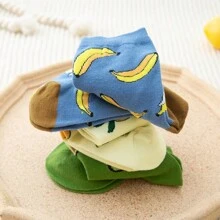 6 Pairs/Set Women's Colorful Fruit Pattern Avocado Banana Pear Watermelon Pink Peach Moisture-Wicking Comfortable Sweet Lady Streetwear Mid-Calf Socks For Spring, Autumn, Winter - Multicolor - View 9